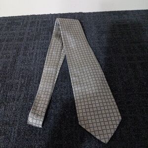 Men's Gray Geometric Pattern Tie